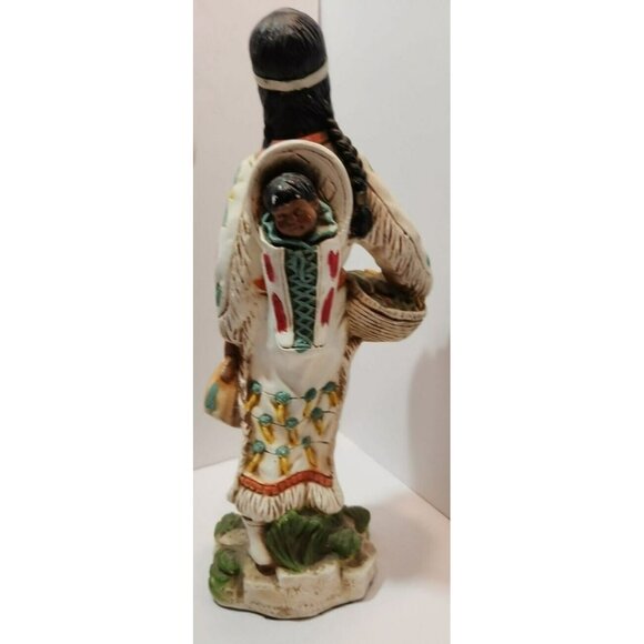 Vtg Universal Statuary Corp Native American Woman w/Baby Signed Kendric 1978 - Picture 5 of 15
